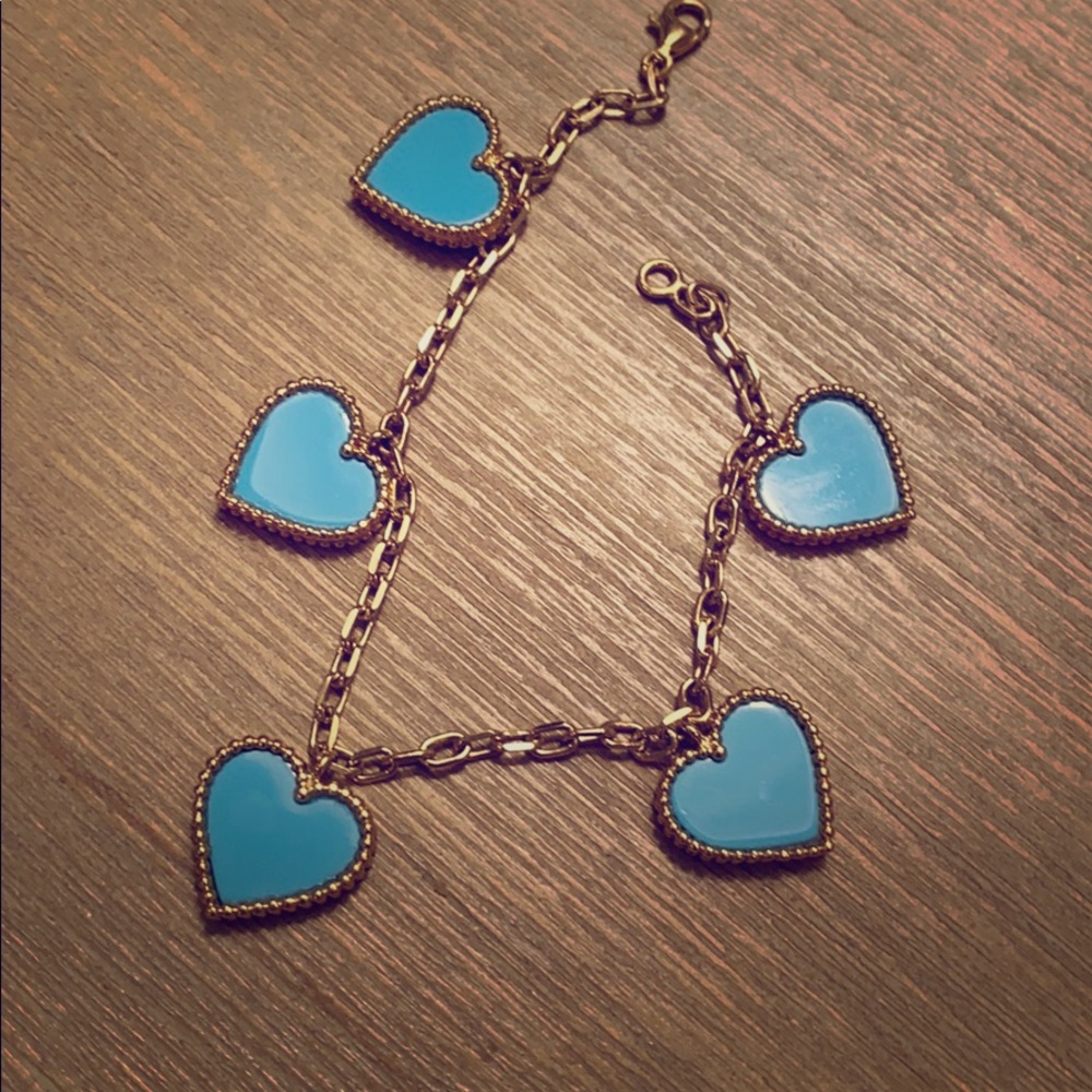 Turquoise heart bracelet